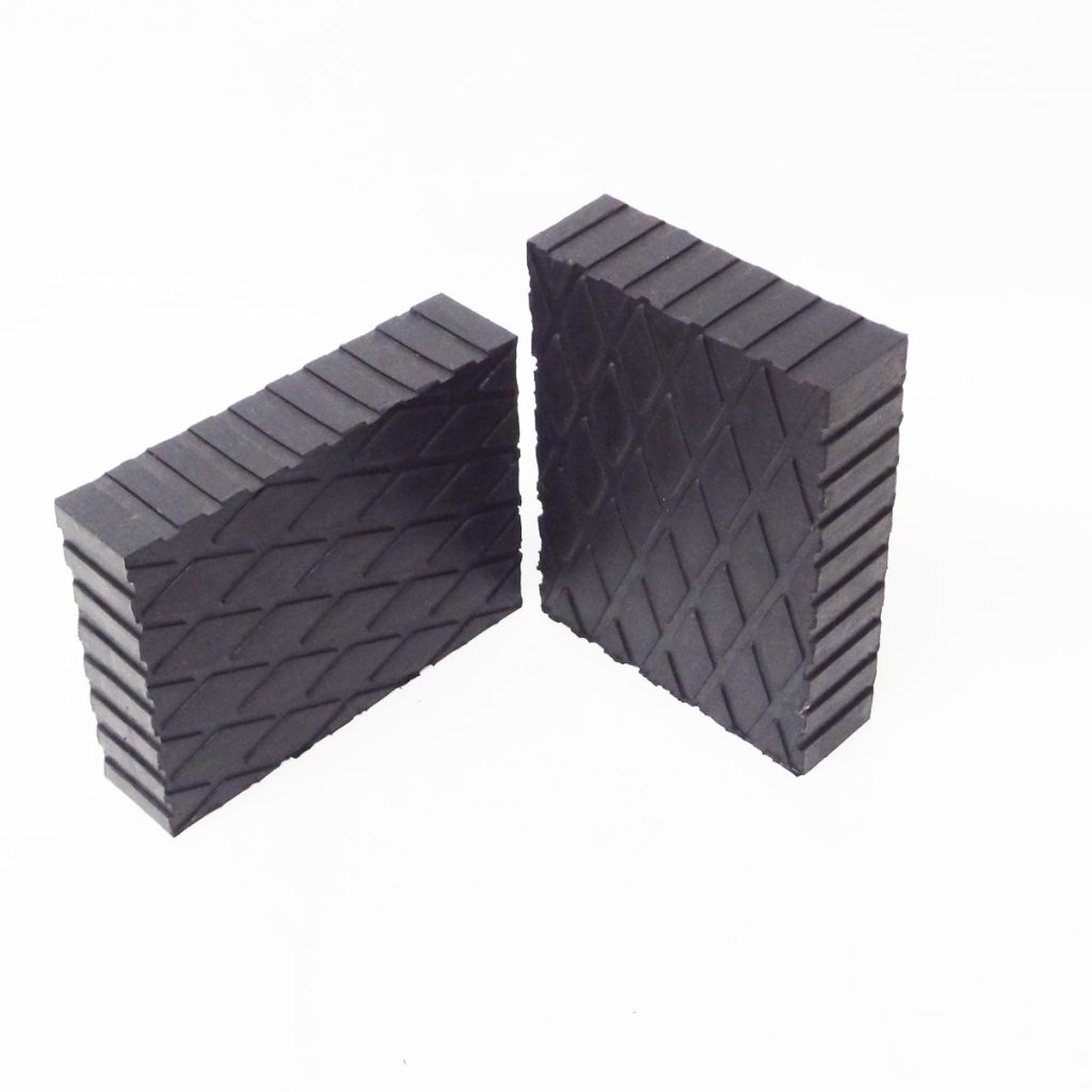 Solid Rubber Lift Block Pad (6" x 4 3/4" x 1.5") Set Of 2